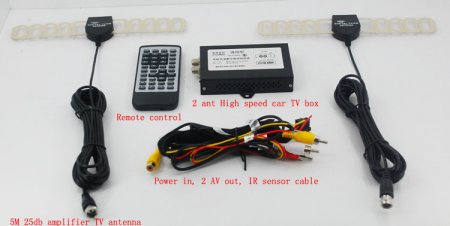 TV Tuner auto Digital cu doua antene si USB media player